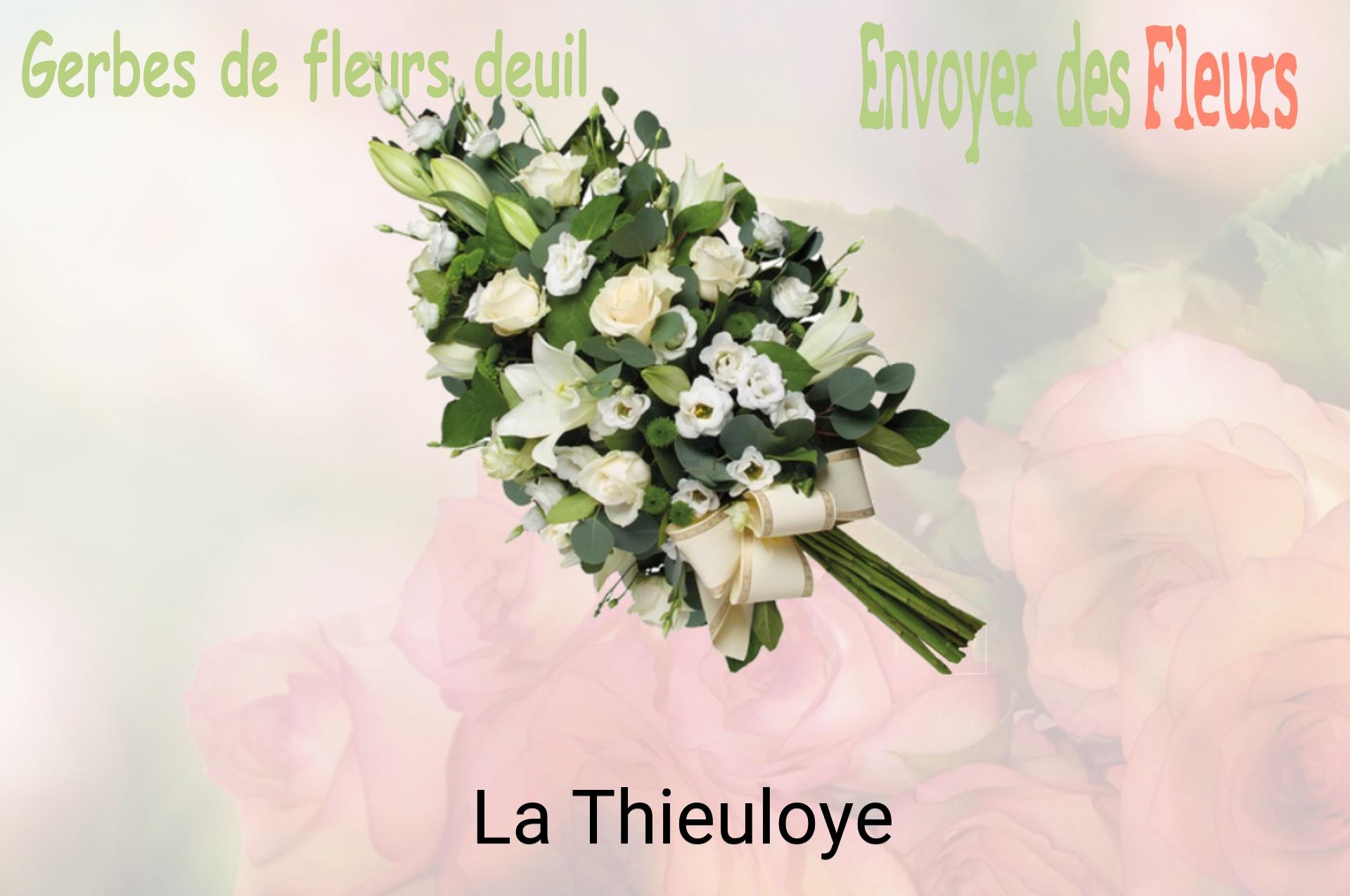 Gerbe de fleurs de deuil livrée à La Thieuloye